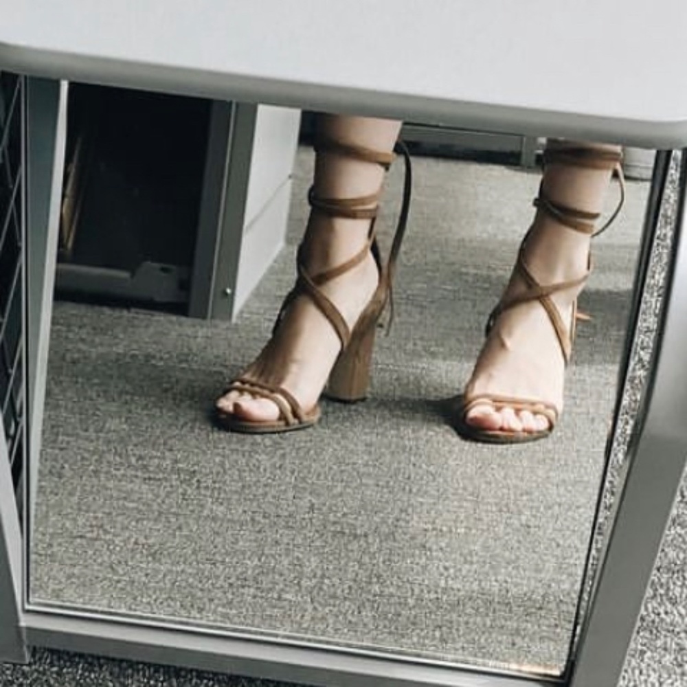 Jimmy Choo gladiator suede brown heels